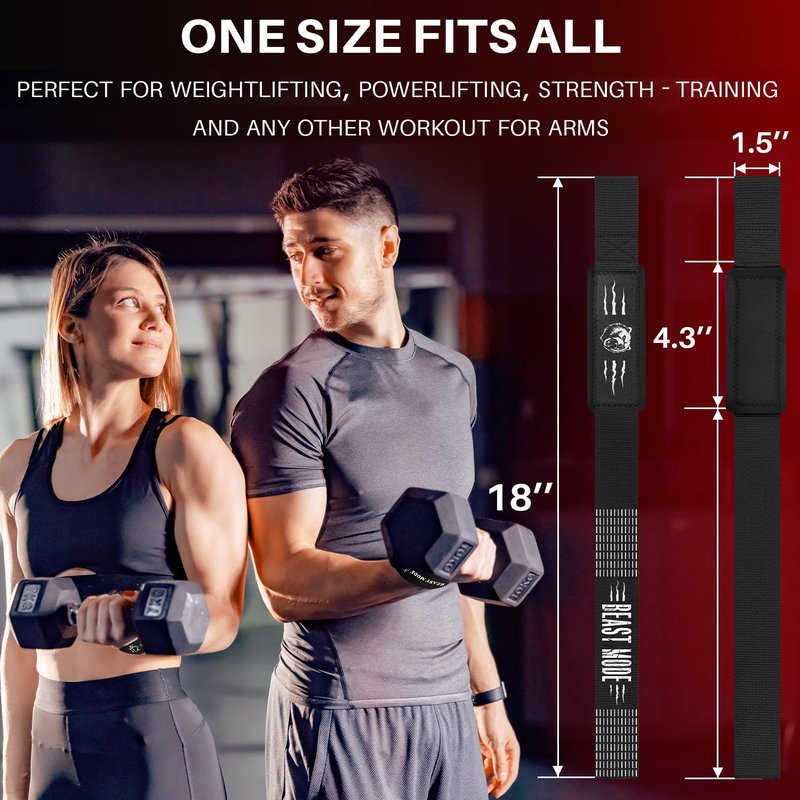 TECEUM Lifting Wrist Straps with Neoprene Padding Support – Black and White – Grizzly – Heavy Duty Wrist Workout Straps For Men and Women – Ideal for Powerlifting, Strength Training, Bodybuilding