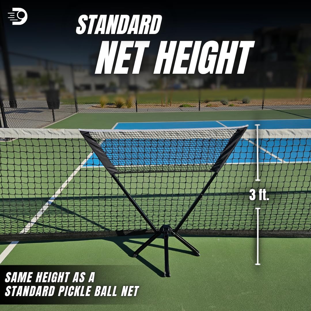 Dinkaroo™ Mini Portable Pickleball Practice Net - Pop-Up Training Net for Dinks, Volleys & Warm-Ups - Lightweight, Compact & Travel-Ready - Easy Setup Backyard Sports Trainer (Patent Pending)