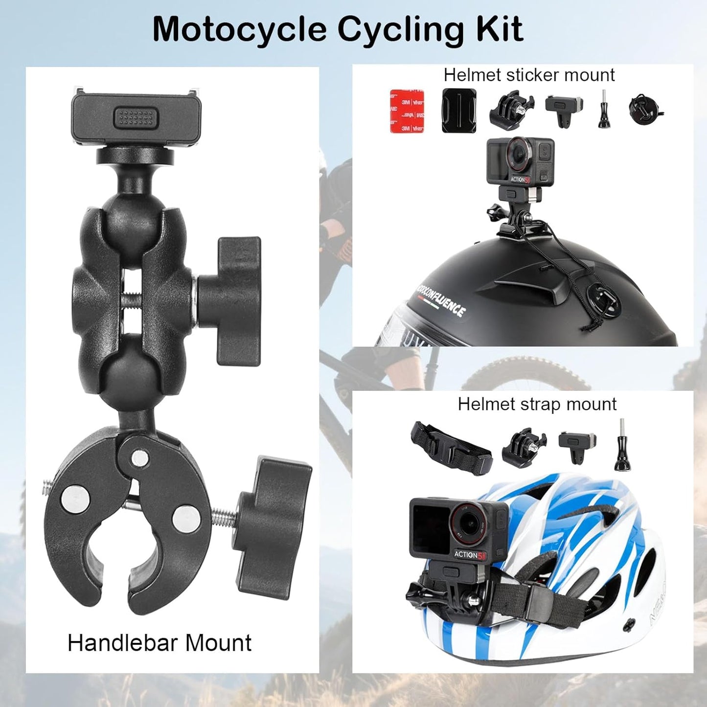 DJI Osmo Action Accessories Kit - Waterproof Case, 135cm Selfie Stick, 4-in-1 Mounts | Tripod & Grip