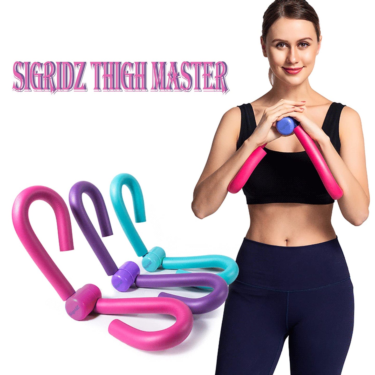 SigridZ Thigh Master,Home Fitness Equipment,Workout Equipment of Arms,Inner Thigh Toners Master,Trimmer Thin Body,Leg Exercise Equipment,Arm Trimmers,Best for Weight Loss(Pink)