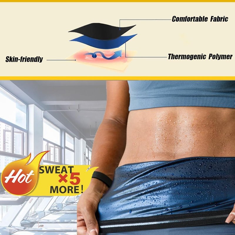 Waist Trimmer for Women - Neoprene-Free Sauna Trainer Belt for Slimming | Adjustable Size