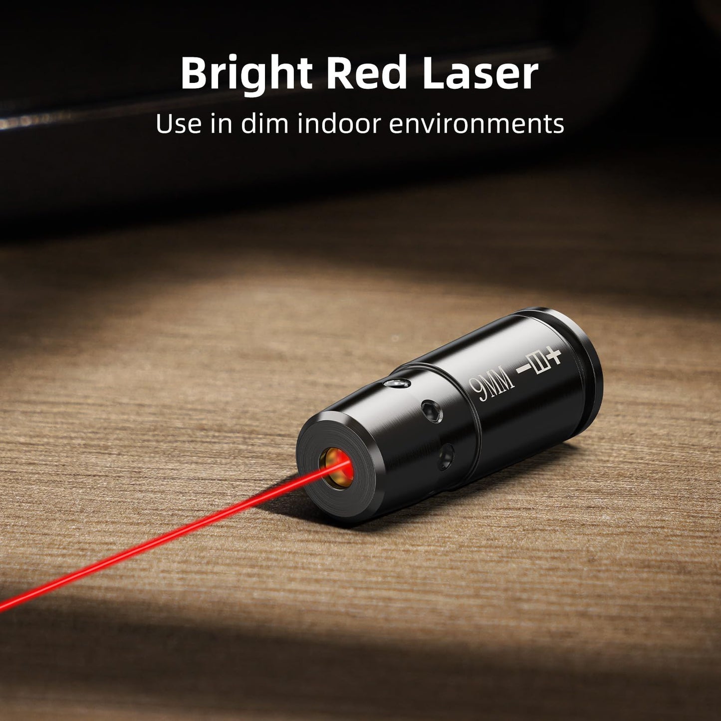 EZshoot 9mm Laser Bore Sighter 9 mm Red Laser Bore Sight with 9 pcs Batteries and Portable Tin Case