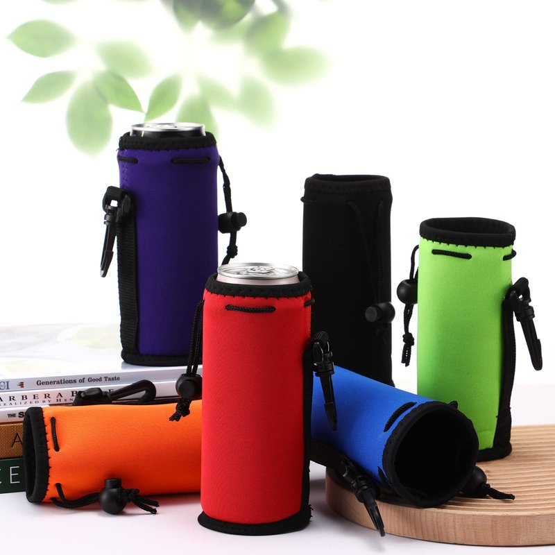Remerry 4 Pcs Neoprene Water Bottle Sleeve Carrier Bag with Adjustable Strapinsulated Neoprene Sling Sleeve Canteen Flask Water Bottle Holder for 17 oz Stainless Steel/Plastic (1000 ml,Bright Colors)