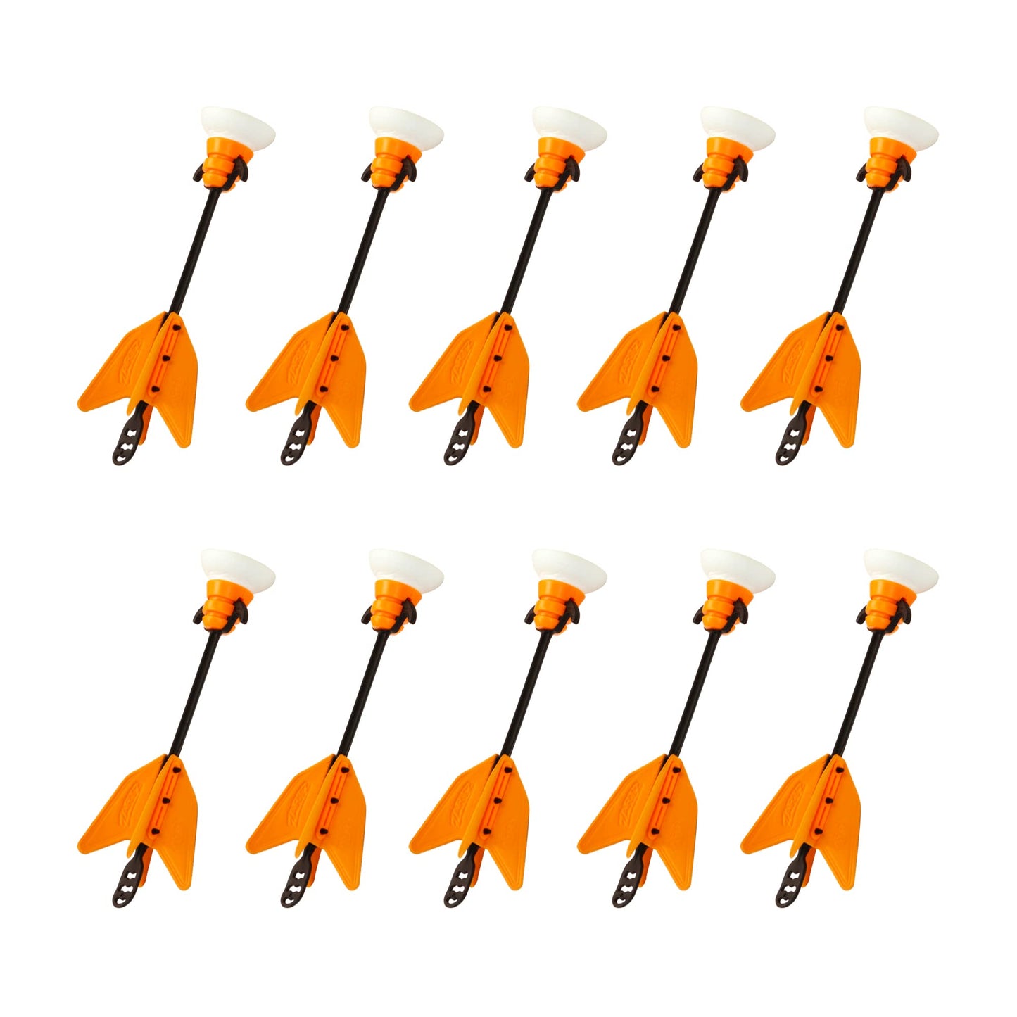 Zing Mini Suction Cup Arrow Refills 10 Pack, Compatible with Bullzeye Bow, Wrist Bow, Zano Bow & Firetek Zeon Bow, Short Range Indoor or Outdoor Active Play, for Ages 5 and Up
