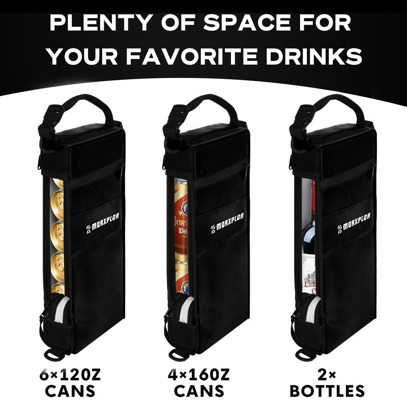 MORXPLOR Golf Cooler Bag - 6 Can Insulated Beer Sleeve Soft Cooler,Golf Cart Accessories,Golf Club Bag Accessories