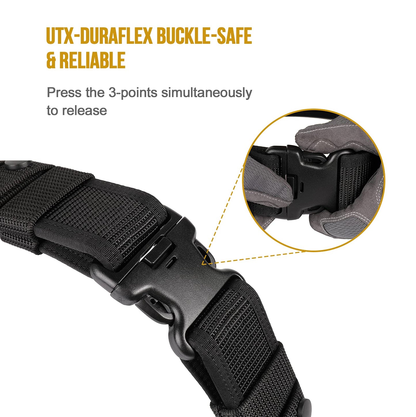 VISMIX Duty Blet, 2" Security Nylon Duty Belts Law Enforcement with 4 Belt Keepers
