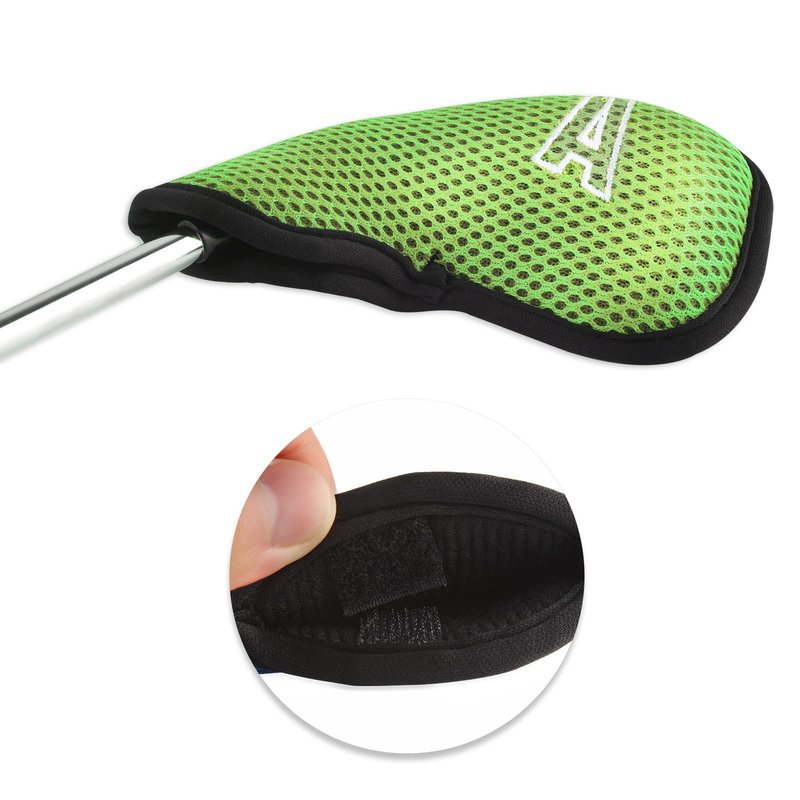 Andux Mesh Golf Iron HeadCovers with Number on Both Sides 10pcs/Set MT/S14 (Green)