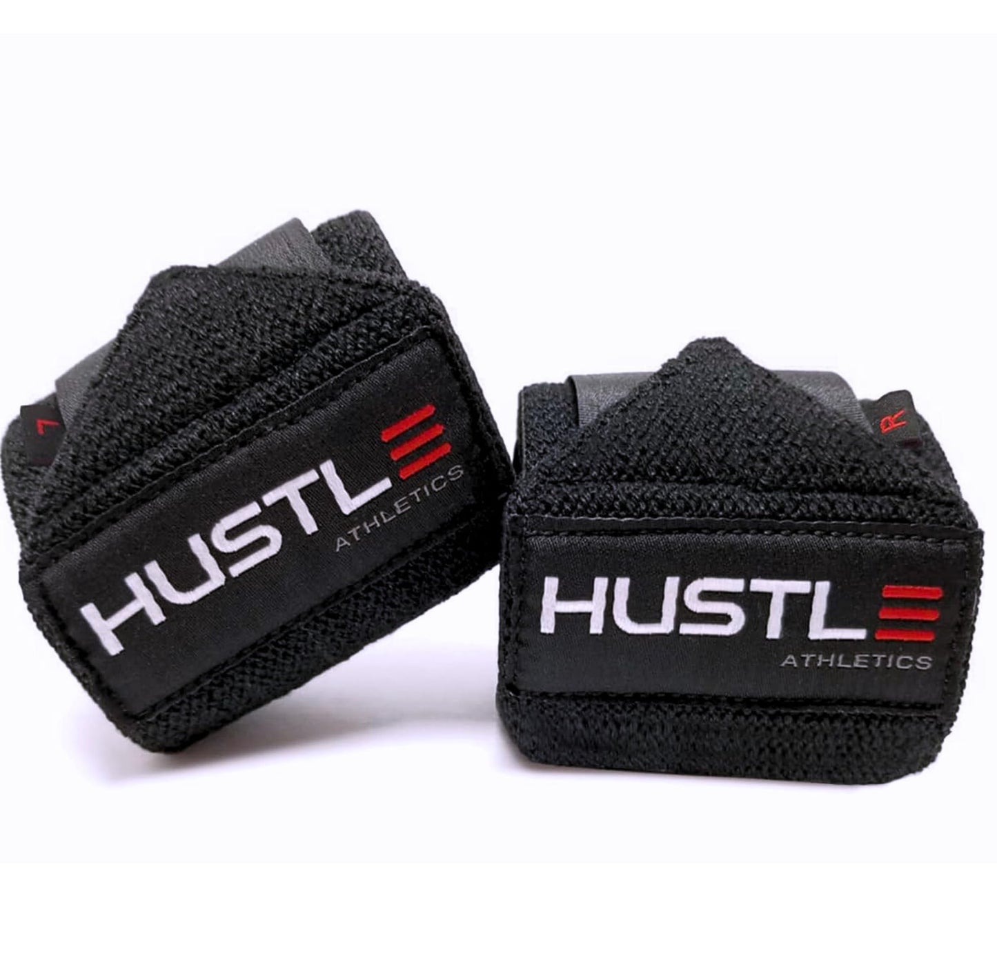 Hustle Athletics Wrist Wraps for Weightlifting - 18" & 12" Premium Wrist Support Weight Lifting Wraps to Lift Heavier & Train Harder - Heavy Duty Powerlifting & Bench Press Gym Straps for Men & Women