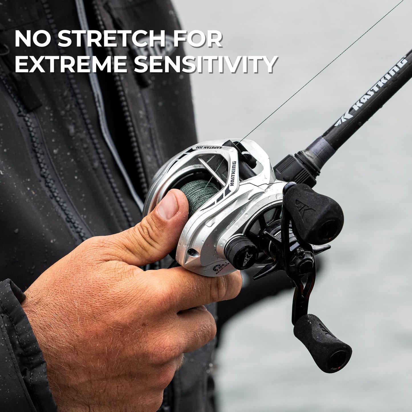 KastKing Superpower Braided Fishing Line, Black, 40LB, 300+27 Yds