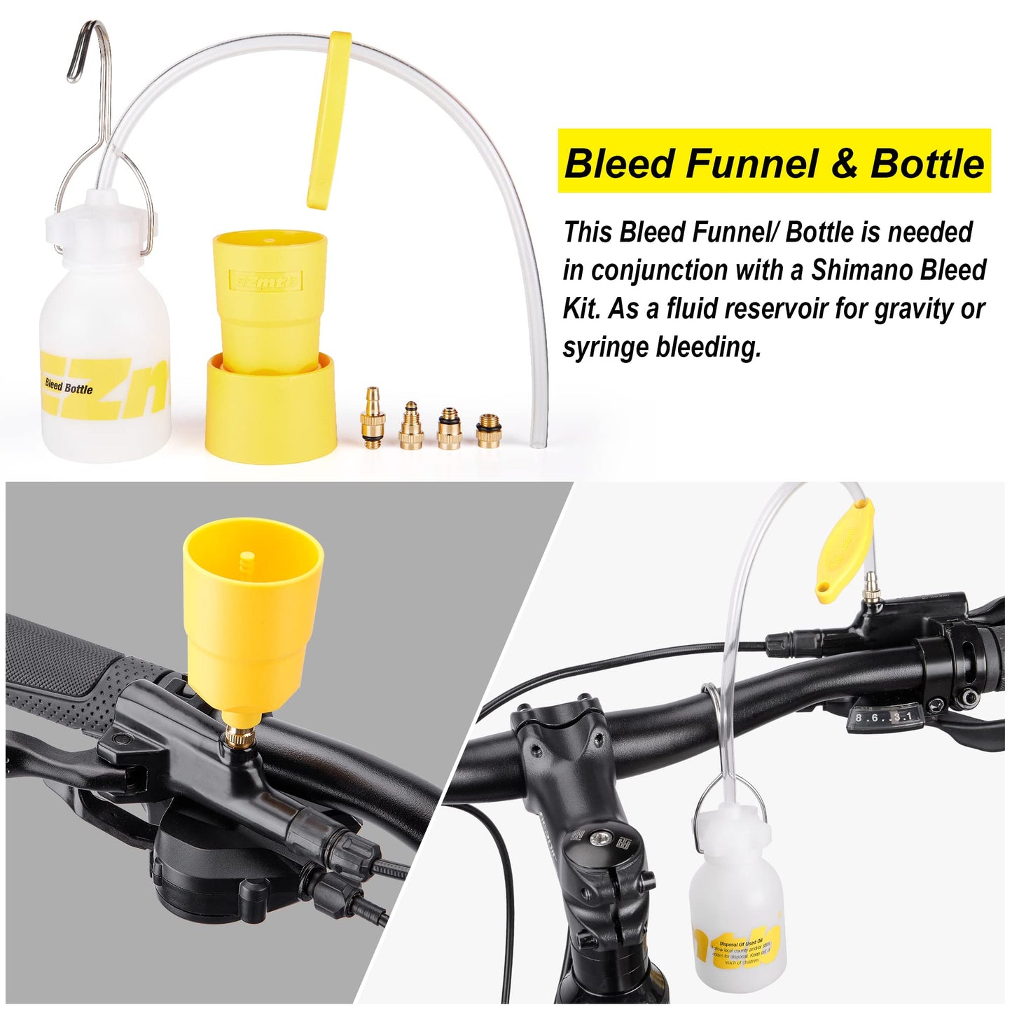 DOT Brake Bleed Kit for SRAM - Mountain Hydraulic Disc Brake Bleeding kit Tool with 60ml Dot 5.1 Fluid (Style:B)