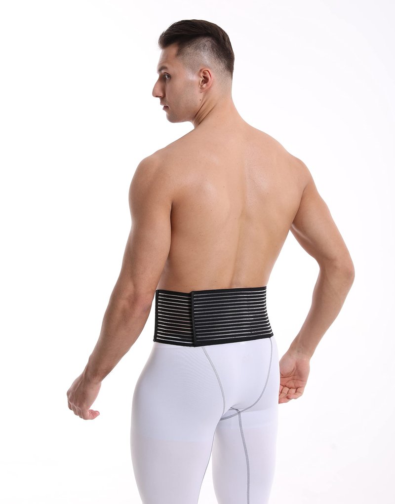 Umbilical Hernia Belt for men & women. Abdominal Binder - compression pad for naval (double thickness). Hernia support belt: ventral, incisional, epigastric, belly button hernias. Prevention aid (L/XL)