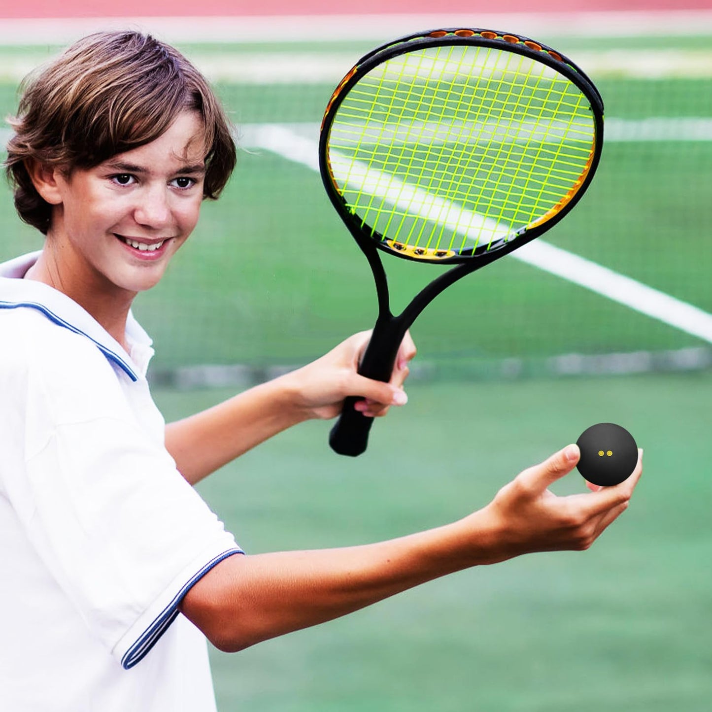 Toddmomy 4pcs Squash Balls,Professional High Elasticity Rubber Squash Ball for Beginners and Kids Competition Training