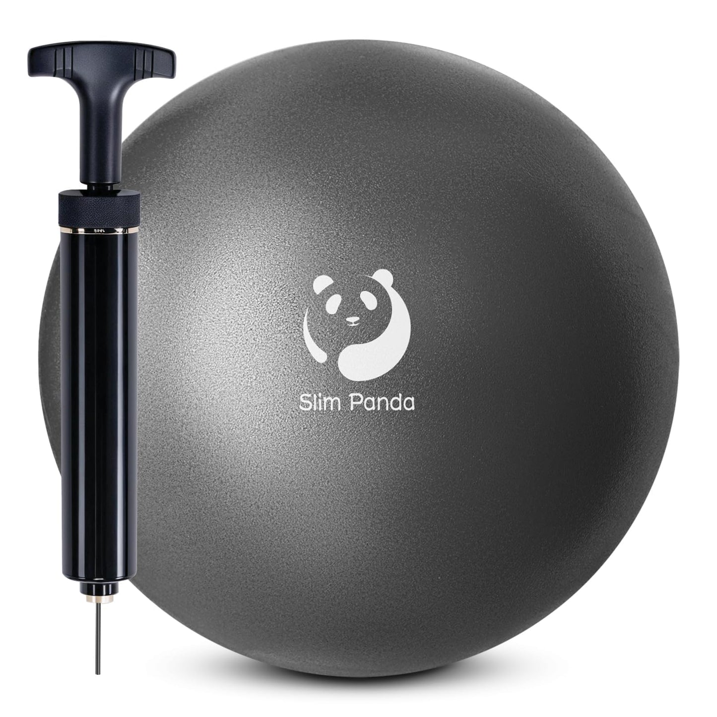 Slim Panda 9 Inch Pilates Ball - Anti-Burst Mini Yoga Ball with Needle Valve Pump - Small Exercise Core Ball for Barre, Stability & Physical Therapy
