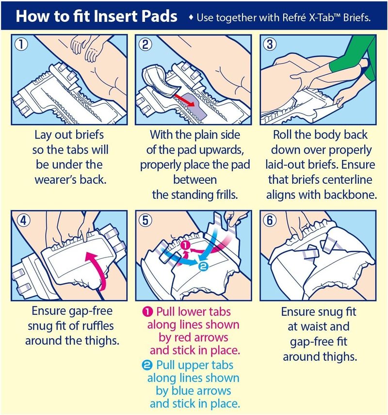 Adult Diaper Insert Pads - Unisex Booster Liners with Odor Control & Leak Protection | 600cc Absorbent, 11"x19.3" (42 Count)