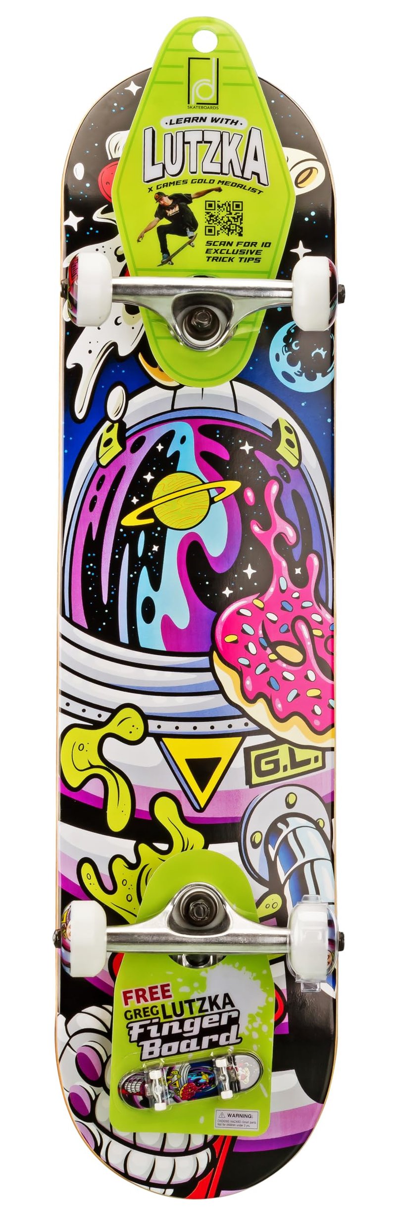 Roller Derby Lutzka Astronaut Skateboard by Roller Derby for Beginners, Kids, Youth, Boys and Girls