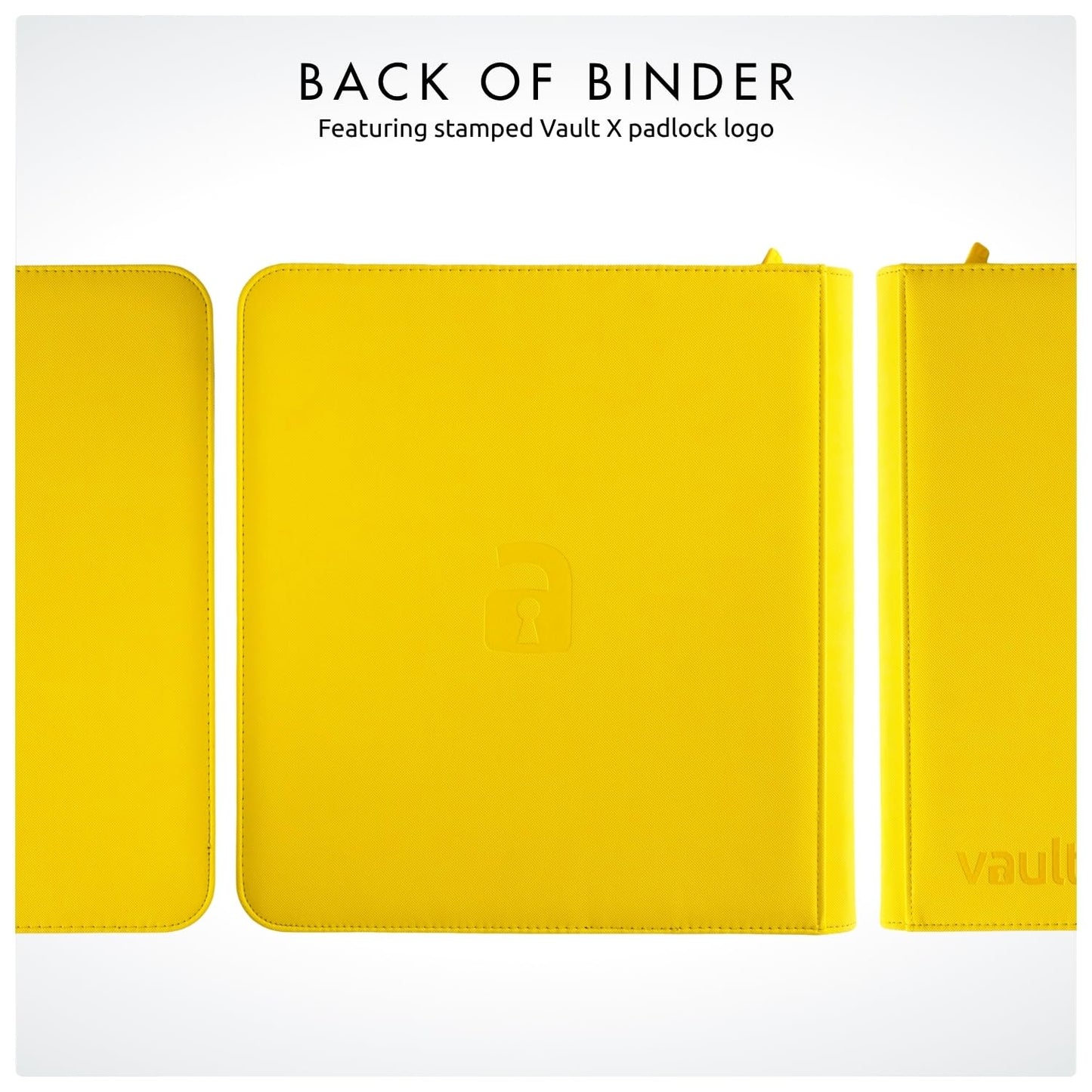 Vault X 12 Pocket XL Zip Trading Card Binder 624 Cards (Yellow)