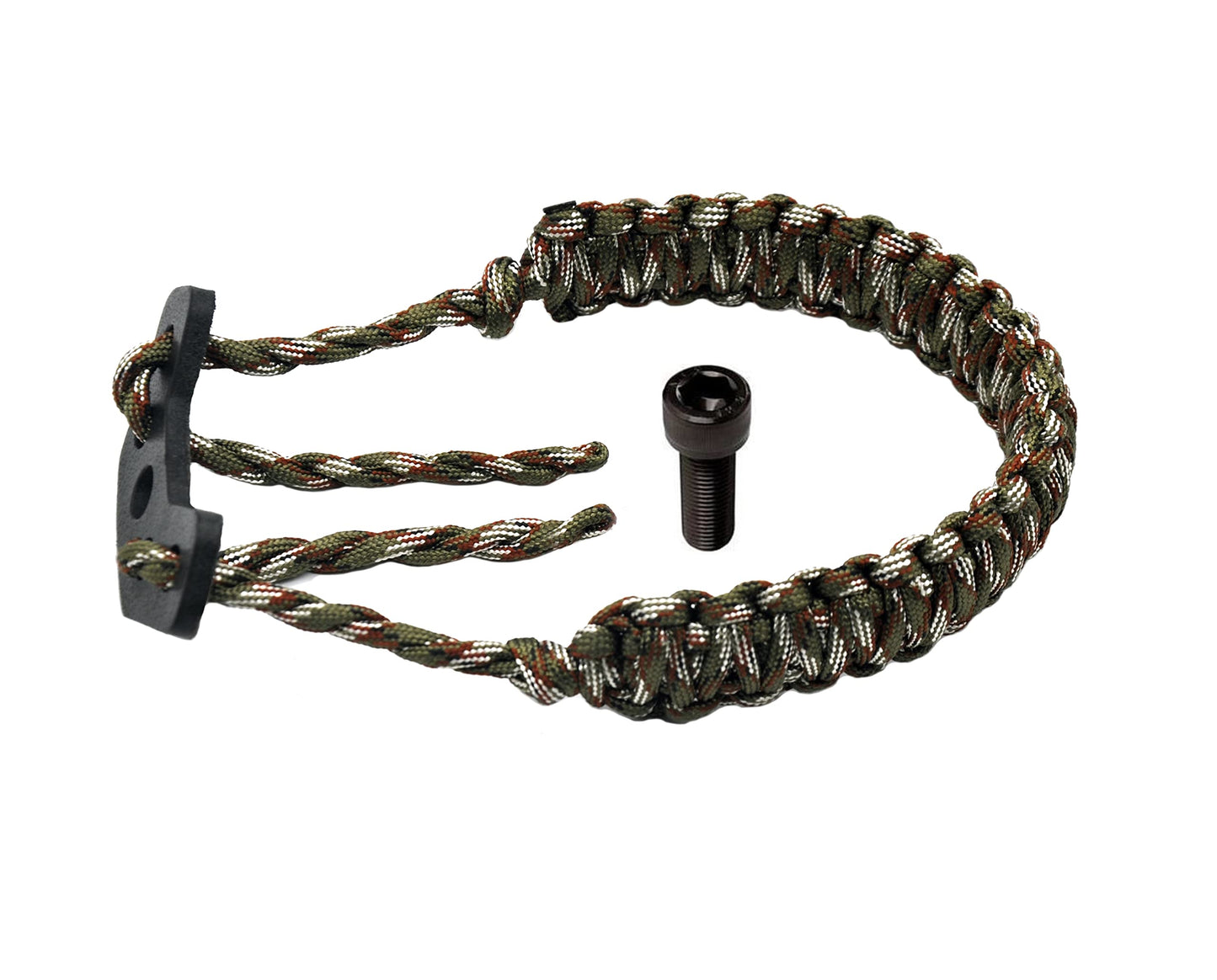 HZUTUZH Bow Archery Wrist Sling 250 Paracord - Multi Functional Survival Compound Bow & Traditional Bow Wrist Sling for Hunting & Shooting - Successive Length Greater Then 20 Feet (WPP WOODLAND CAMO)