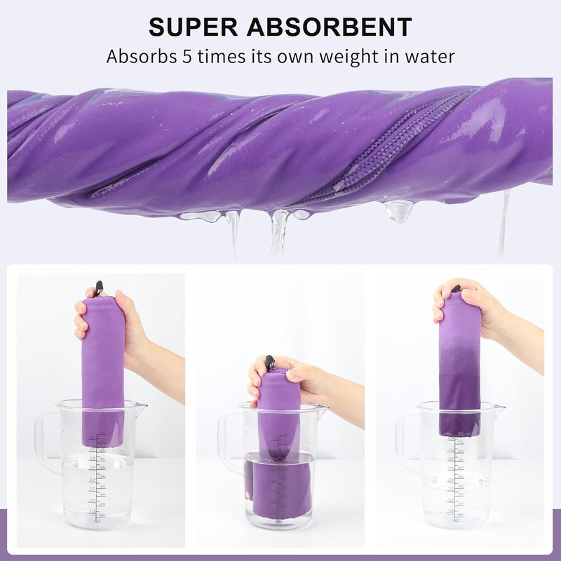 Microfiber Travel Towel - Quick Dry, Super Absorbent & Ultra Compact | Ideal for Gym, Camping & Beach Use