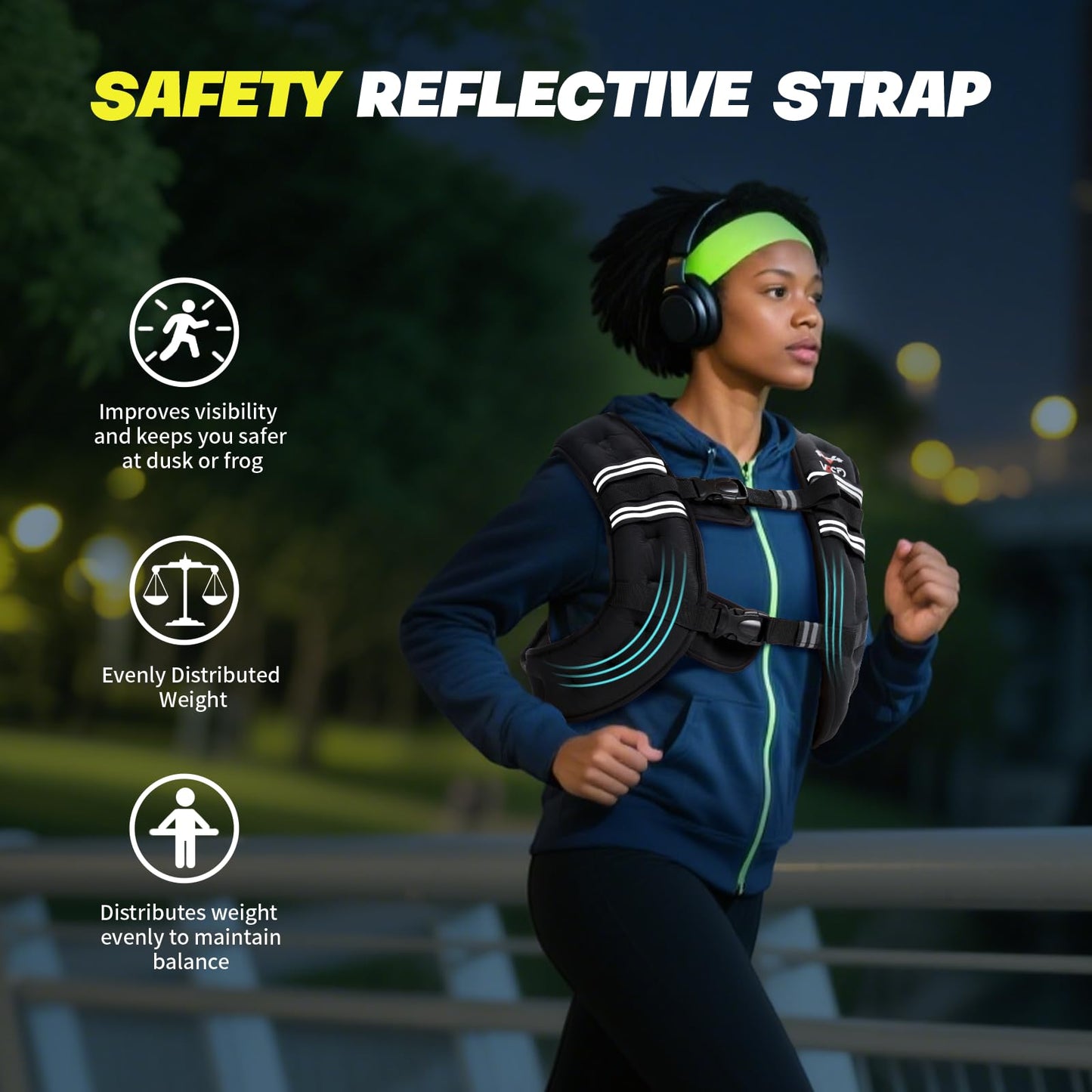 VBSD Weighted Vest Woman 12LB Weight Vest for Women Men Body Weight Vests for Walking Strength Training Running Workout Jogging Fitness Black