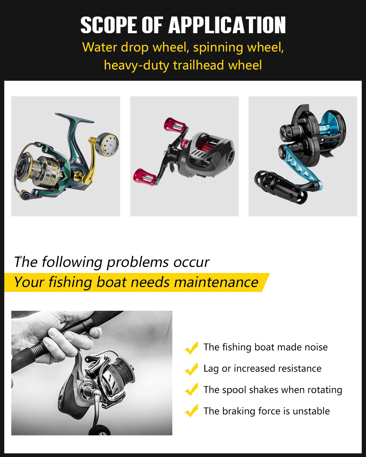 THKFISH Fishing Reel Maintenance Kit, Reel Repair Tool Kit, Fishing Reel Cleaning Set with Spool Pin Remover and 28 in 1 Screwdriver or 38 in 1 Electric Screwdriver