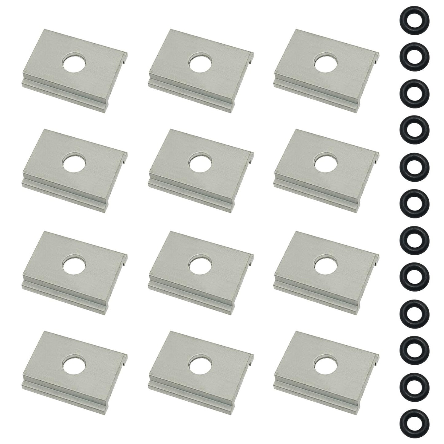 12Pcs AAP-1012 Kayak Adapter Plates and O-Rings, Kayak Accessories, Aluminum