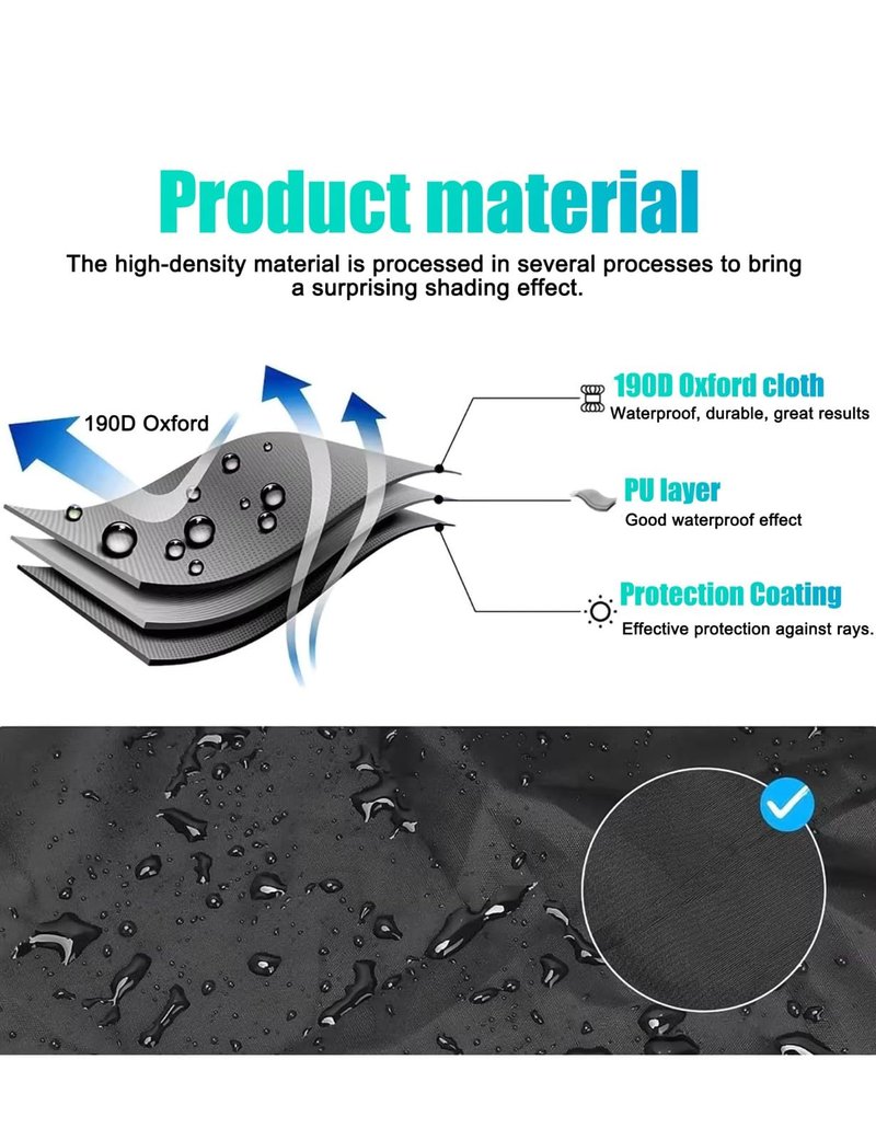 Electric Scooter Cover, Universal Scooter Cover, Waterproof Sun, Tear Proof Night Reflective and Lock-Holes&Storage Bag for With Seat or Without Foldable Kick Scooter(Without Seat,57"(L)x45"(H))
