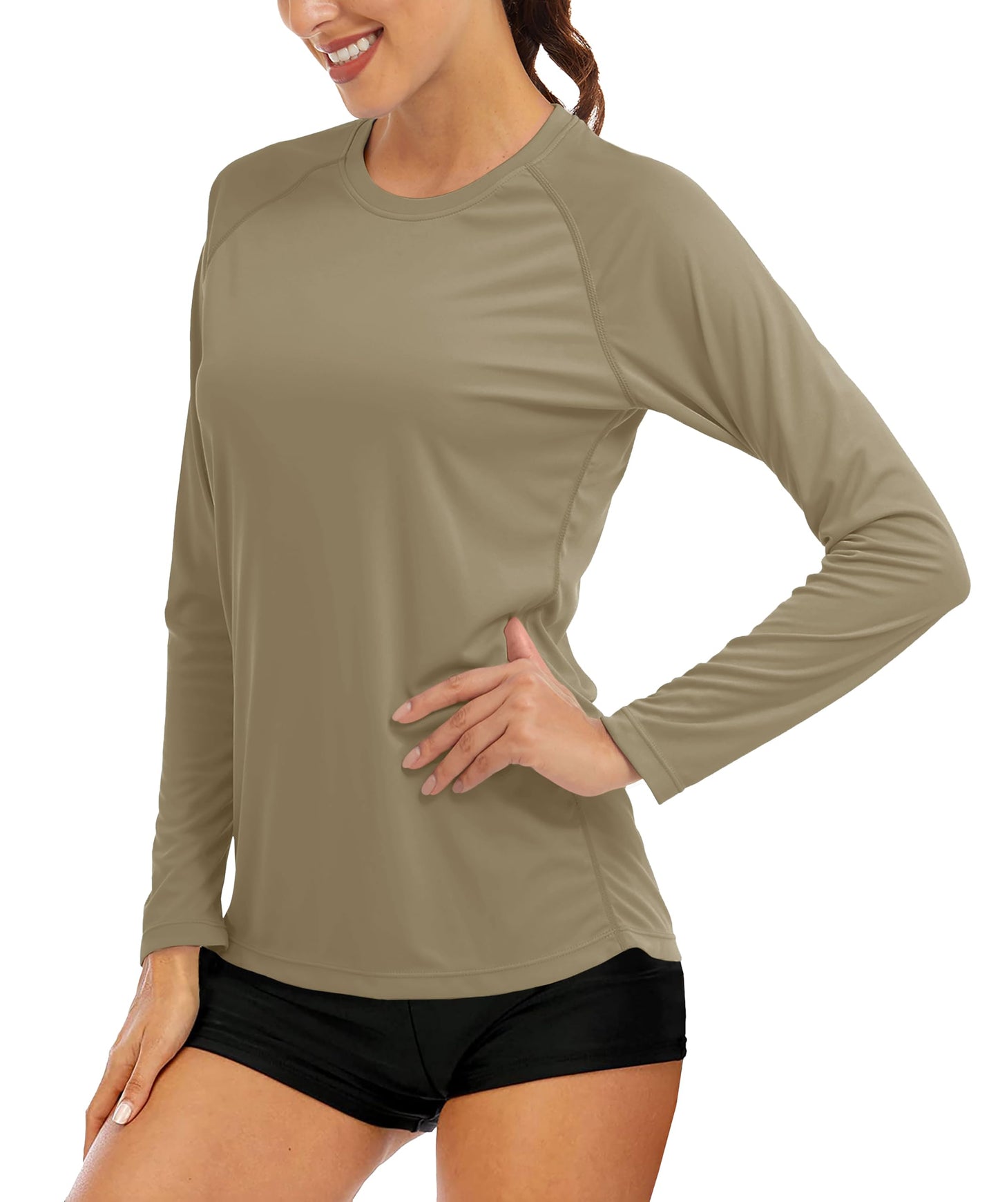 MAGCOMSEN Workout Shirts for Women Running Shirts Women UV Protection Shirts for Women Fishing Shirts Long Sleeve T Shirts for Women