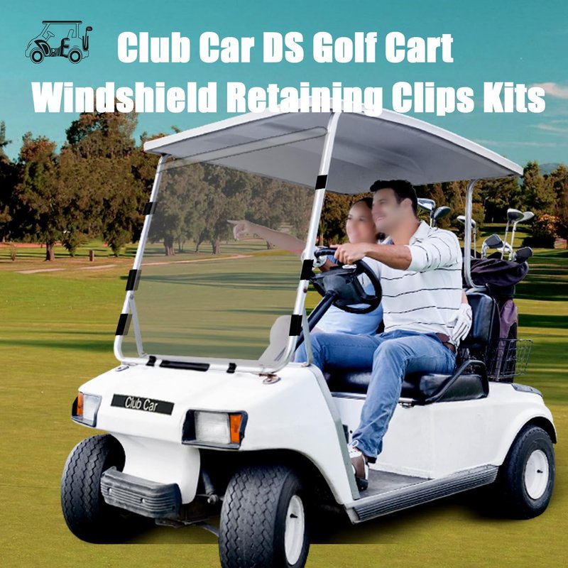 DRIVE UP Golf Cart Windshield Clips, Club Car Windshield Retaining Clips Kit for Club Car DS 1982-2000.4 Golf Carts, DS Windshield Flex Hinge, Sash Clips OEM 102005801, 102005901