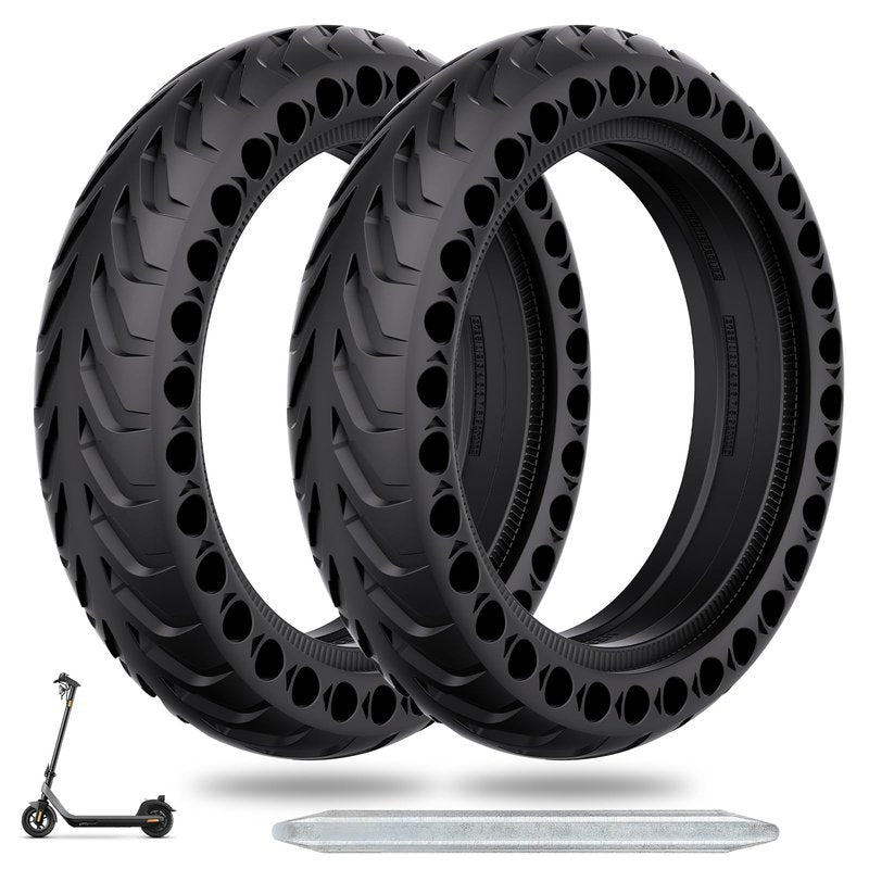 50/75-6.1 Scooter Tire, 2pcs 8 1/2 x2 Solid Tires, Replacement Wheel Compatible with All 8.5inch Scooter Tires