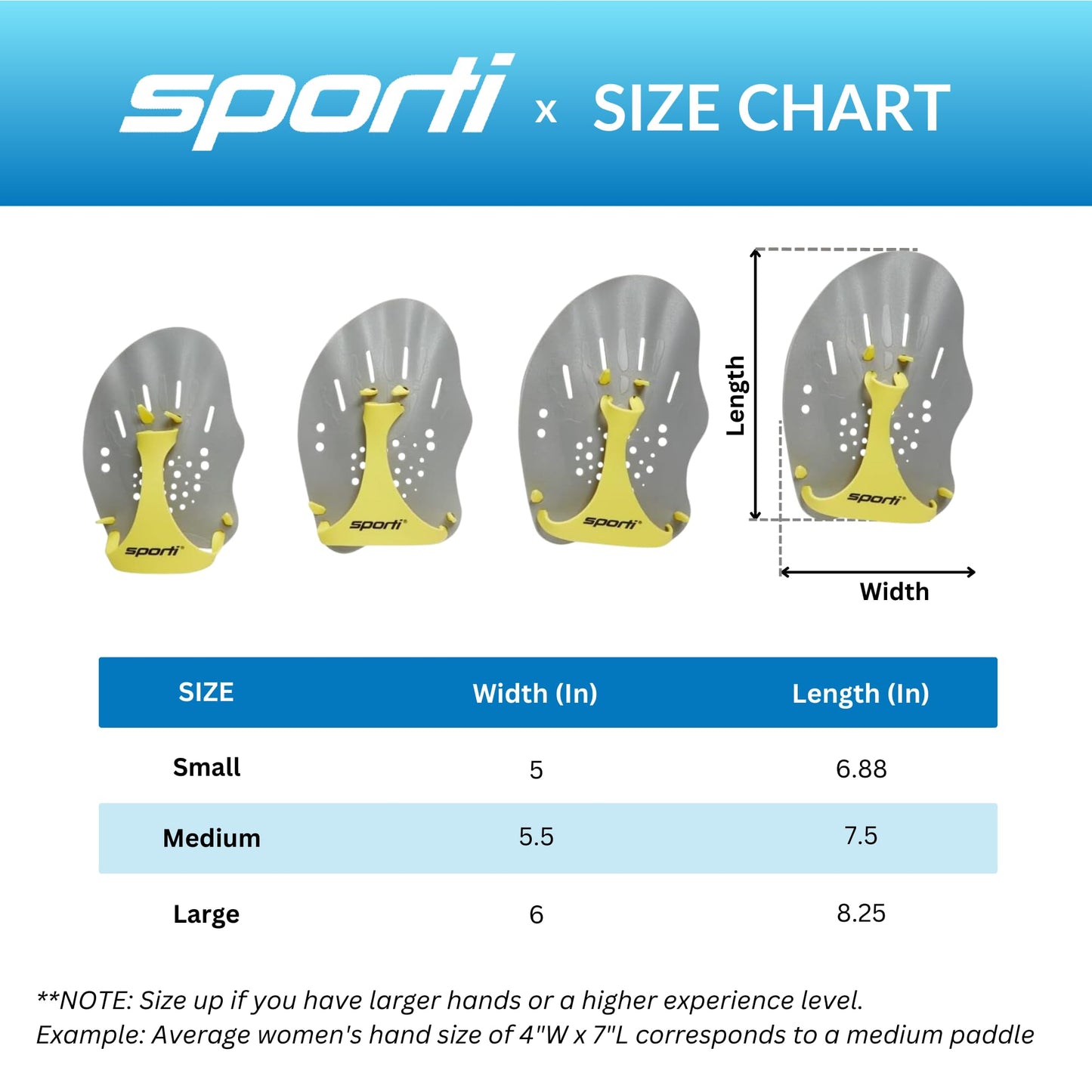 Sporti Swim Paddles (Medium)