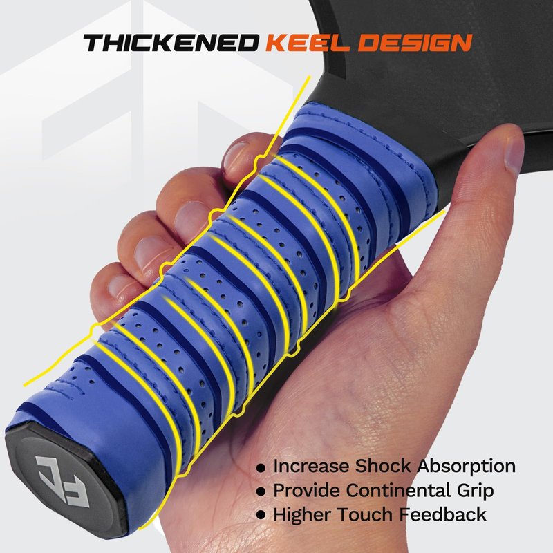FULL CHOICE 2 Pack Pickleball Paddle Grip Tape, Pickleball Overgrip, Anti-Slip Grip-Easy Installation and Long-Lasting Performance, Blue