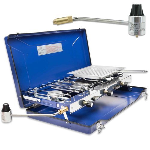 2 Burners & 1 Toast (Grill) Portable Propane Gas Cooking Stove With Regulator For Camping And Outdoor Cooking…