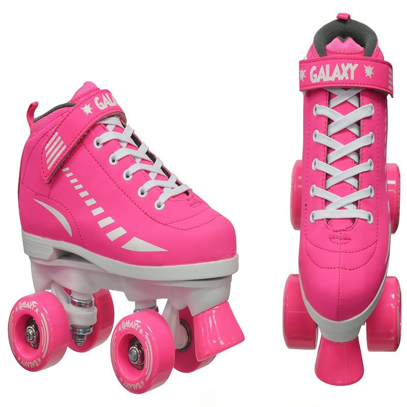 Epic Skates Galaxy Elite Kids Quad Speed Skates, Pink, Youth 1