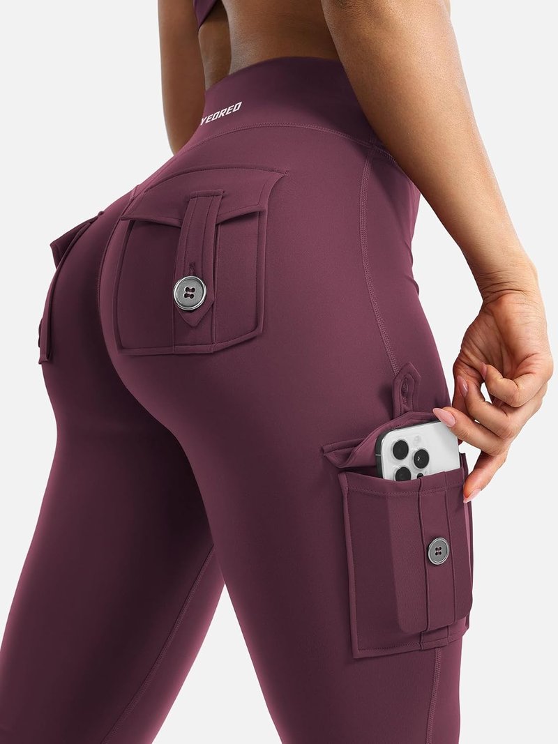 CoreFlex Women’s Workout Flare Leggings - High Waisted, Hidden Pockets, No Front Seam | Gym & Yoga