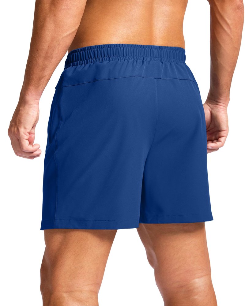 G Gradual Men's Athletic Running Shorts with Zipper Pockets Quick Dry 7"/ 5"/ 9" Workout Gym Shorts for Basketball Hiking(Royal Blue,5S)