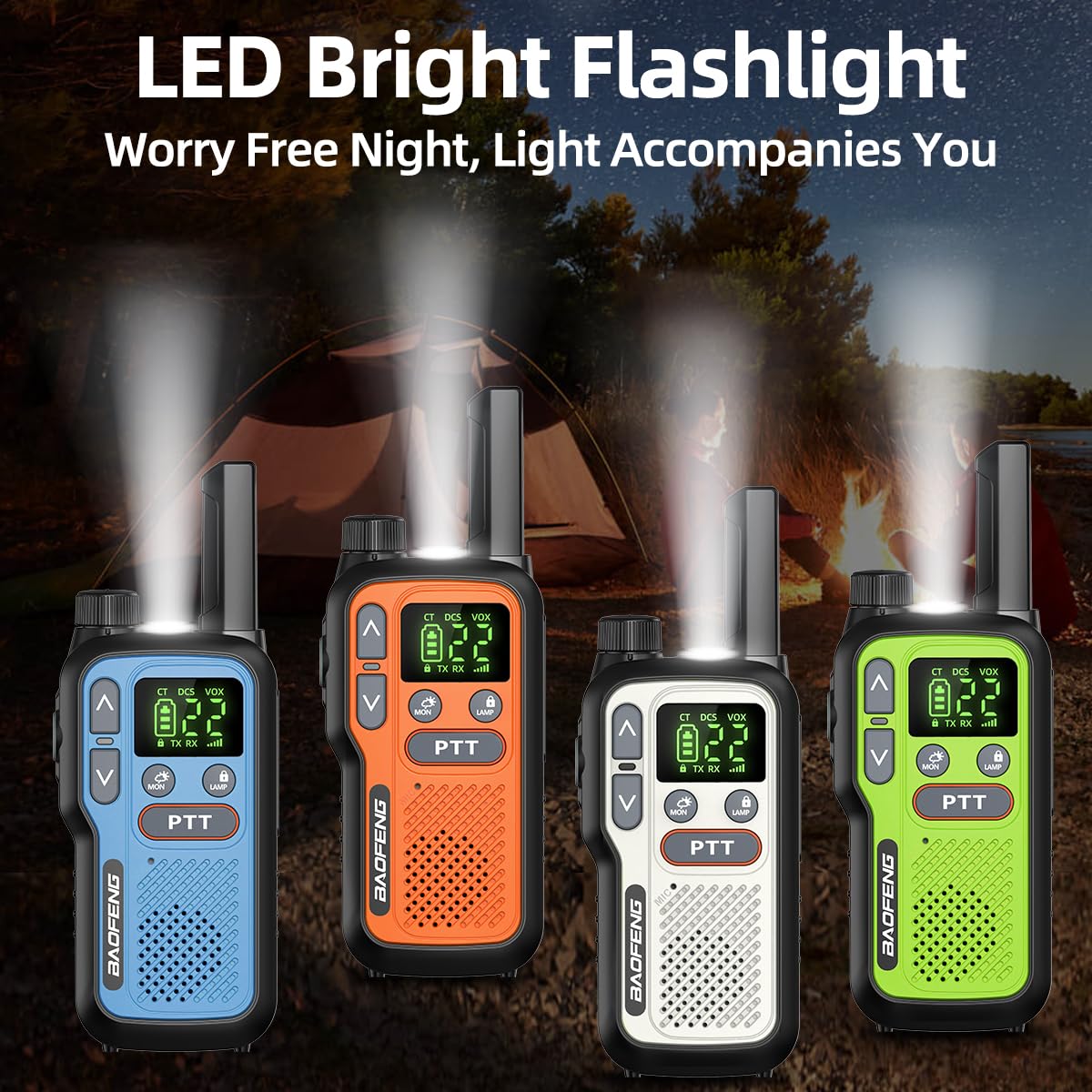 Walkie Talkies 6 Pack Long Range for Adults, Rechargeable FRS Cruise Walkie Talkies with Earpiece, Portable NOAA Emergency 2 Way Radios with 1500mAh, Flashlight, USB-C Charger for Family Camping