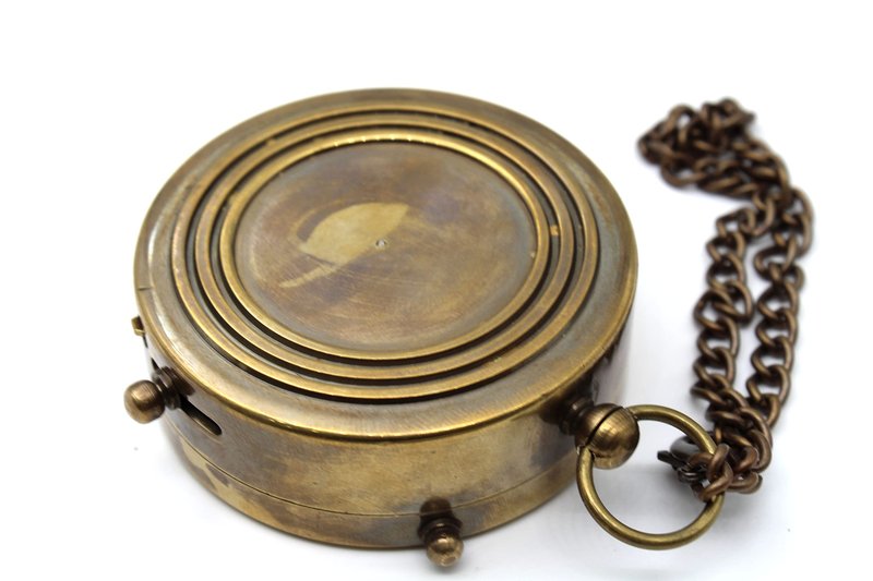 US HANDICRAFTS Brass Compass with Wooden Case | Portable Engraved Compass from Mom to Son | Graduation Gift, Birthday, Inspirational Travel Keepsake, Antique Pocket Compass