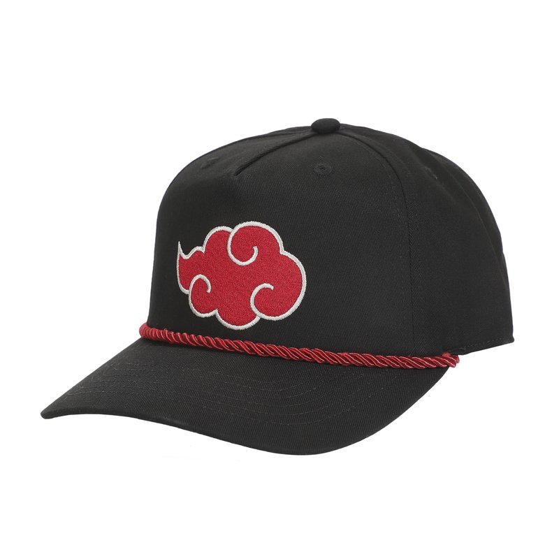 Naruto Embroidered Akatsuki Cloud Black Retro Grandpa Snapback Hat