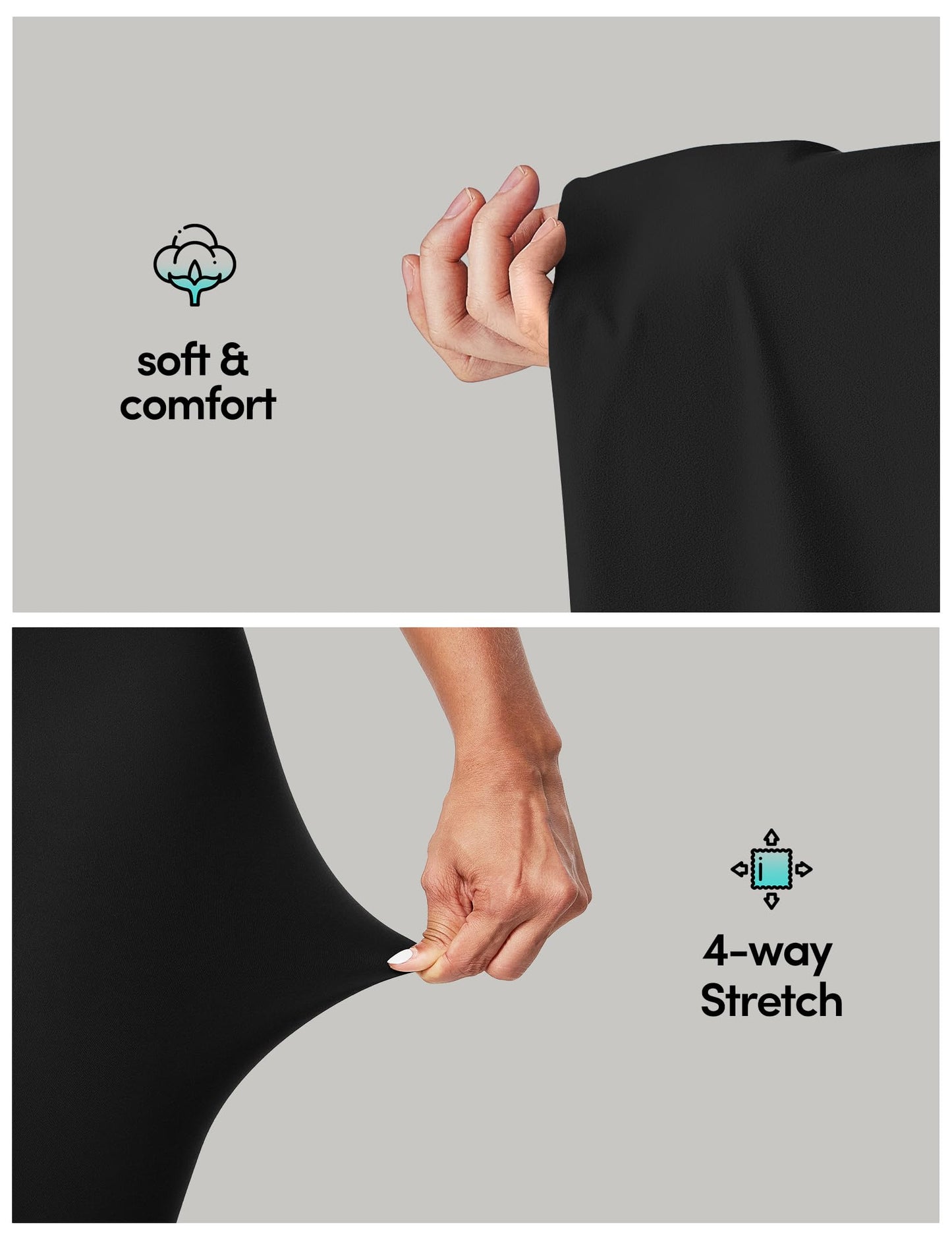 IUGA High Waisted Leggings for Women Running Workout Leggings with Inner Pocket Yoga Pants for Women Black