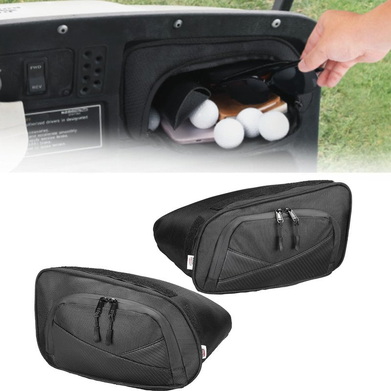 KEMIMOTO Golf Cart Dash Storage Bag Compatible with EZGO TXT 1993-2013 Dashboard,1680D Waterproof No-Drill Dash Organizer with Dual Zippers