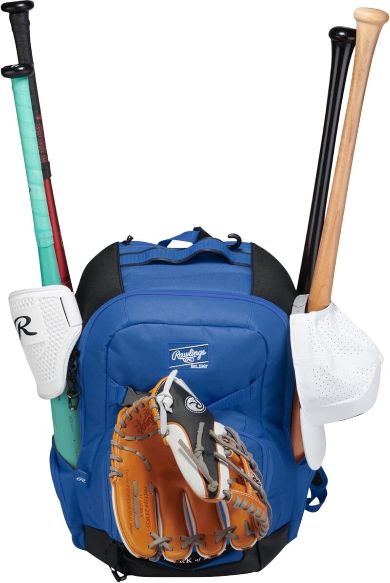 Rawlings Journey Player's Baseball & Softball Backpack - Durable Equipment Bag | Multiple Colors