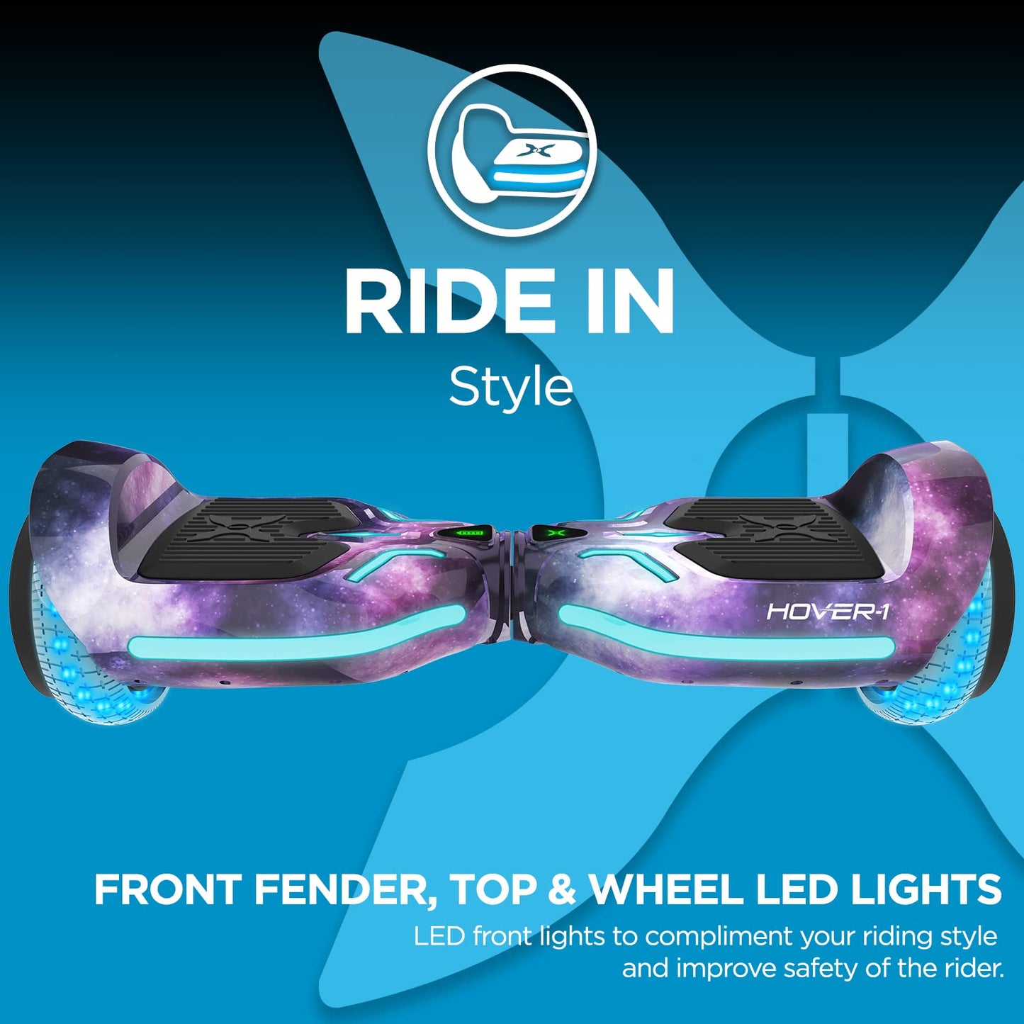 Hover-1 i100 Electric Self Balancing Scooter - 7MPH Top Speed, 6 Mile Range, 5HR Full-Charge, Built-In Bluetooth Speaker, Rider Modes: Beginner to Expert