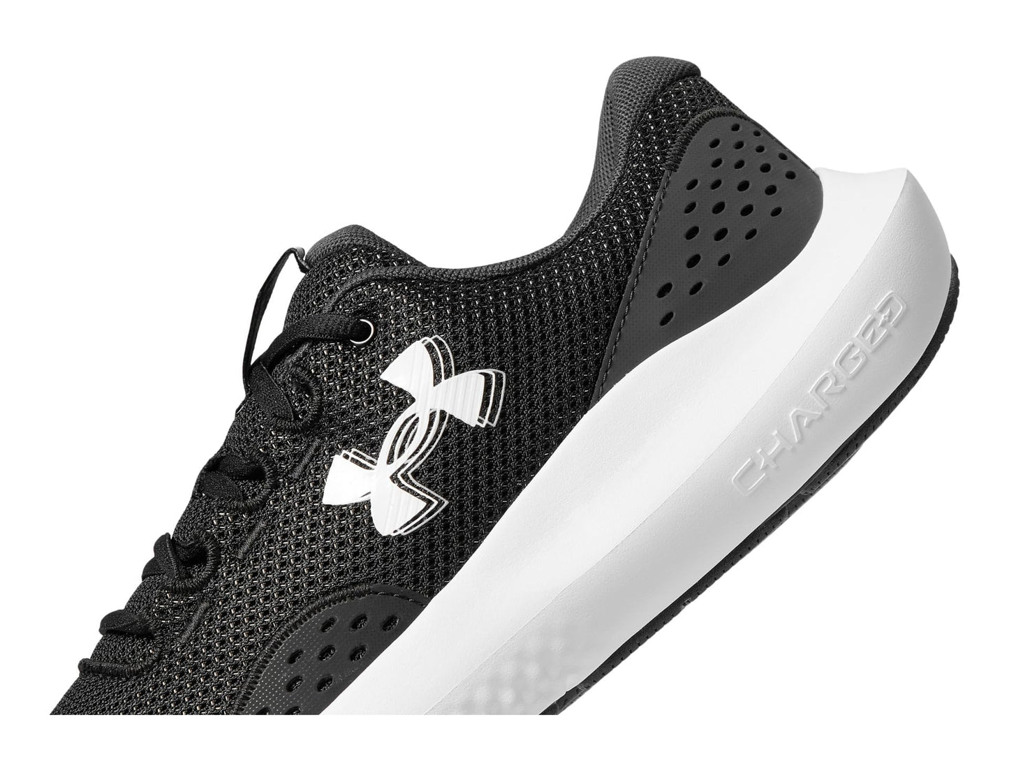 Under Armour Men's Surge 4, (002) Black/Anthracite/White, 8, US