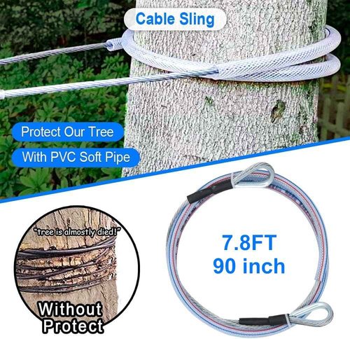 X XBEN Zip line Kits for Backyard, Zip Lines for Kid and Adult, Included Swing Seat, Ziplines Brake, and Steel Trolley, Outdoor Playground Equipment (75FT)
