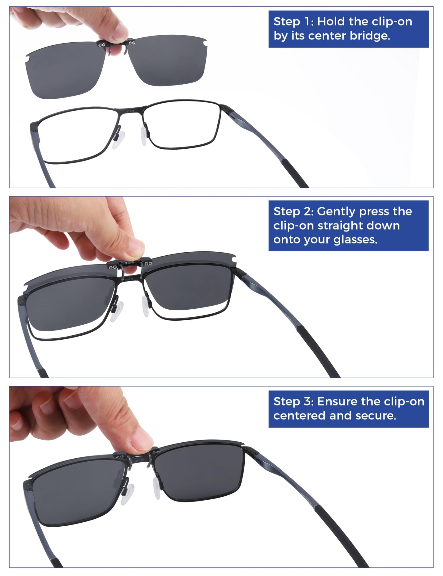 HILEEN Polarized Clip-on Sunglasses for Oakley Socket 5.0 OX3217 57mm for Men Women UV Protection-Black