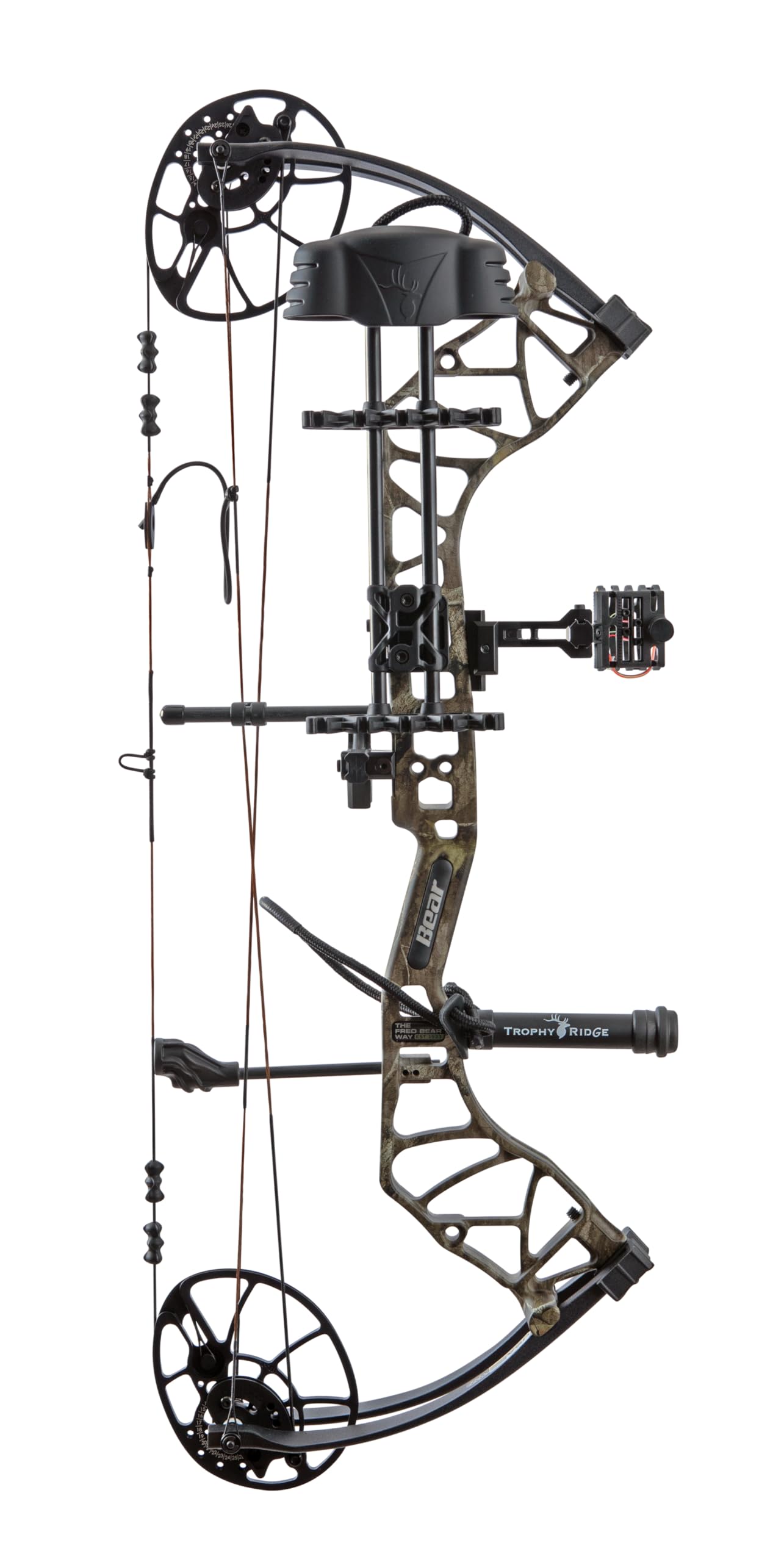 Bear Legit Maxx Ready to Hunt Compound Archery Bow, 70lb. Draw Weight, Right Hand, Mossy Oak Roots/Black