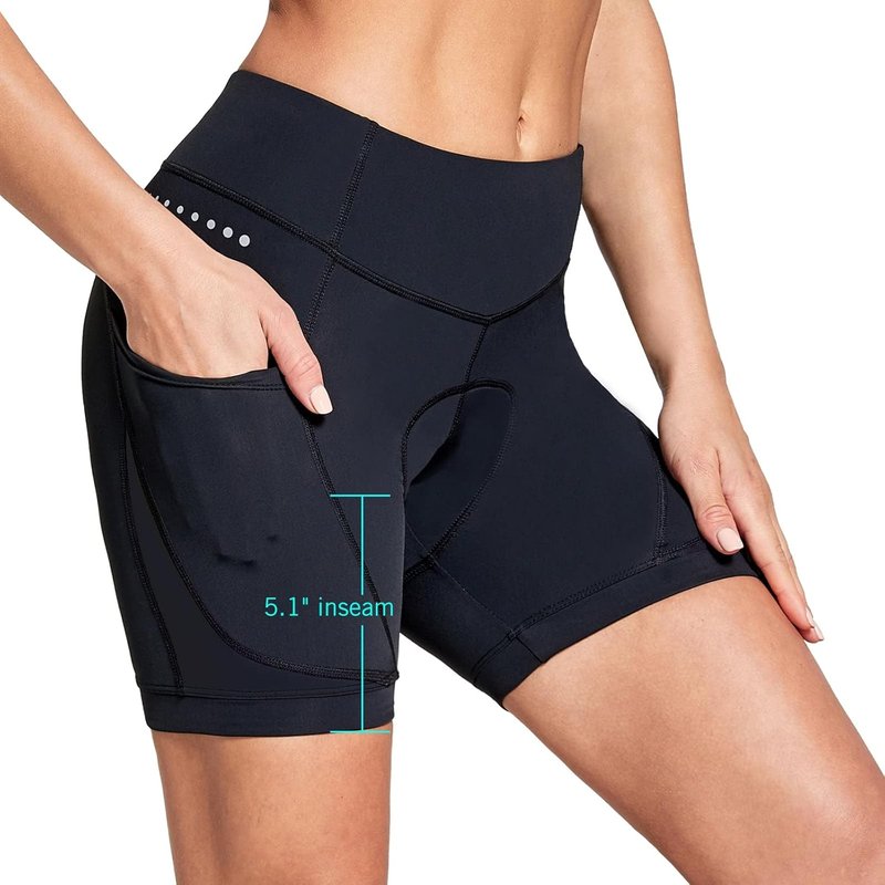 Baleaf 4D Padded Bike Shorts for Women - Gel Padding & Pockets | Comfortable Cycling Underwear