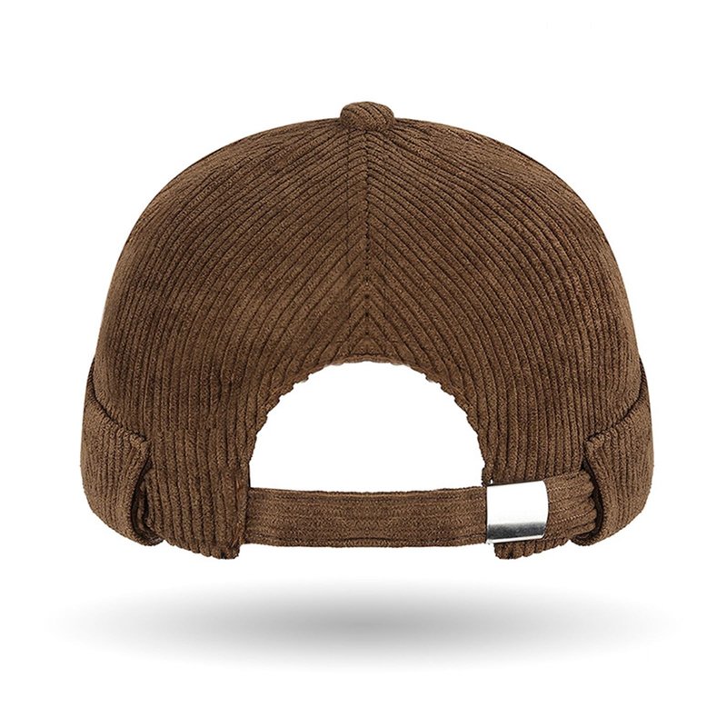 Corduroy Brimless Hat for Men Women Solid Rolled Cuff Docker Cap Harbour Beanie Hats Landlord Hat Sailor Cap K274