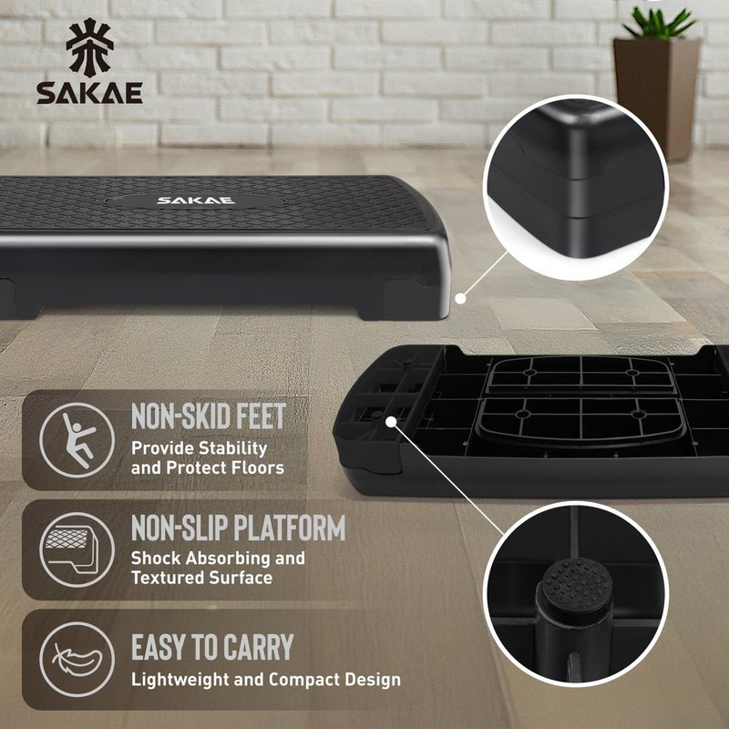 Adjustable Height Aerobic Stepper Set - Versatile Workout Platform with Dumbbells, Kettlebell & Ankle Weights | 4 Color Options