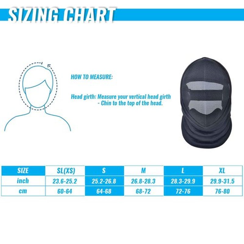 Coach Fencing Mask - 350N Mask with Removable Lining - CE Certified Coach Fencing Helmet (Removable Lining, Large)